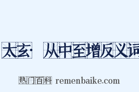 太玄·从中至增反义词是什么意思的图片
